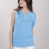 MAGLIA ASIMMETRICA - Turchese, S