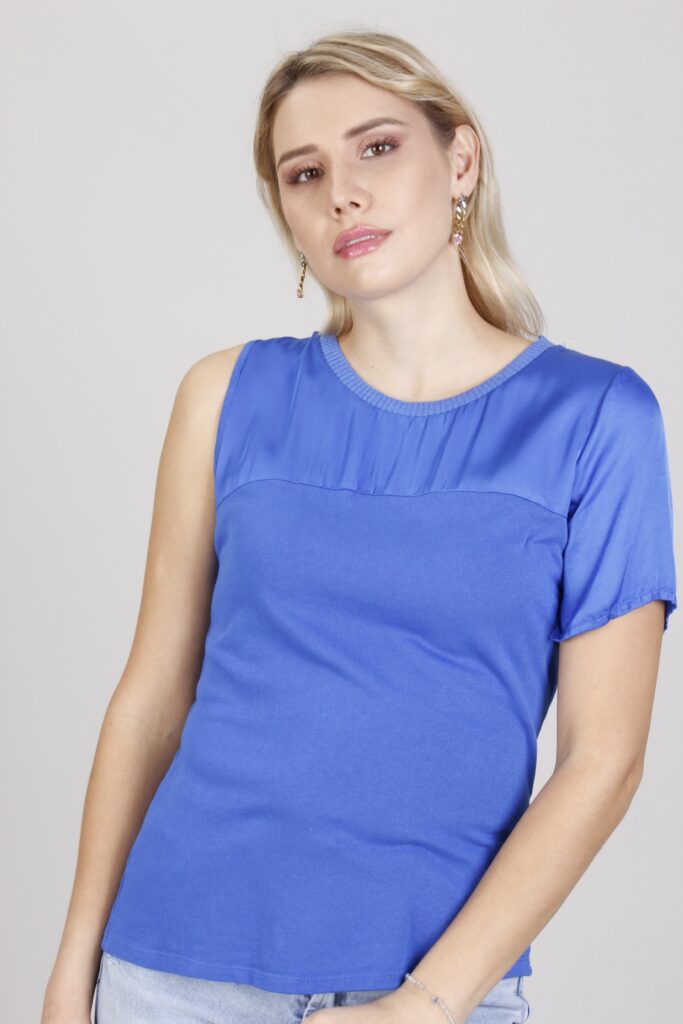 MAGLIA ASIMMETRICA - Bluette, S 