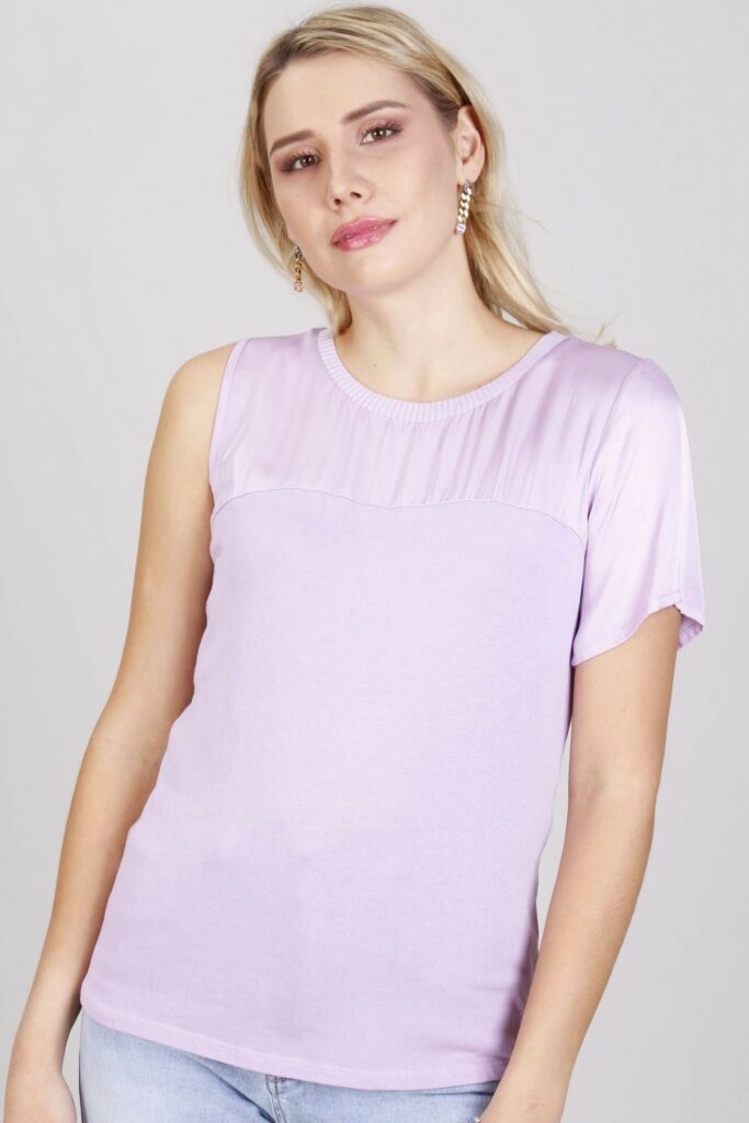 MAGLIA ASIMMETRICA - Lilla, S 