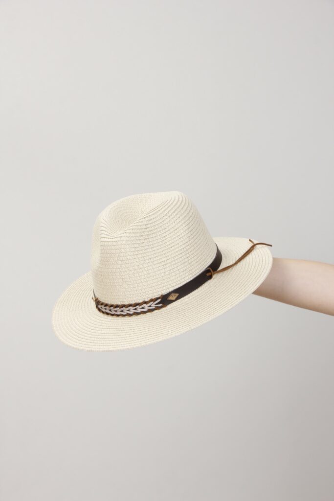 CAPPELLO A TESA LARGA IN PAGLIA - Beige, TU 
