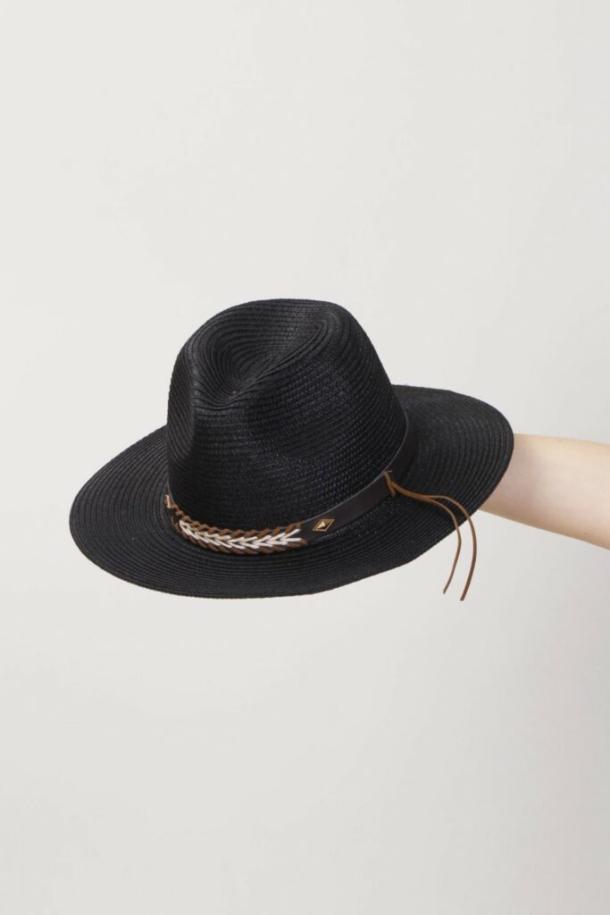 CAPPELLO A TESA LARGA IN PAGLIA - Nero, TU 