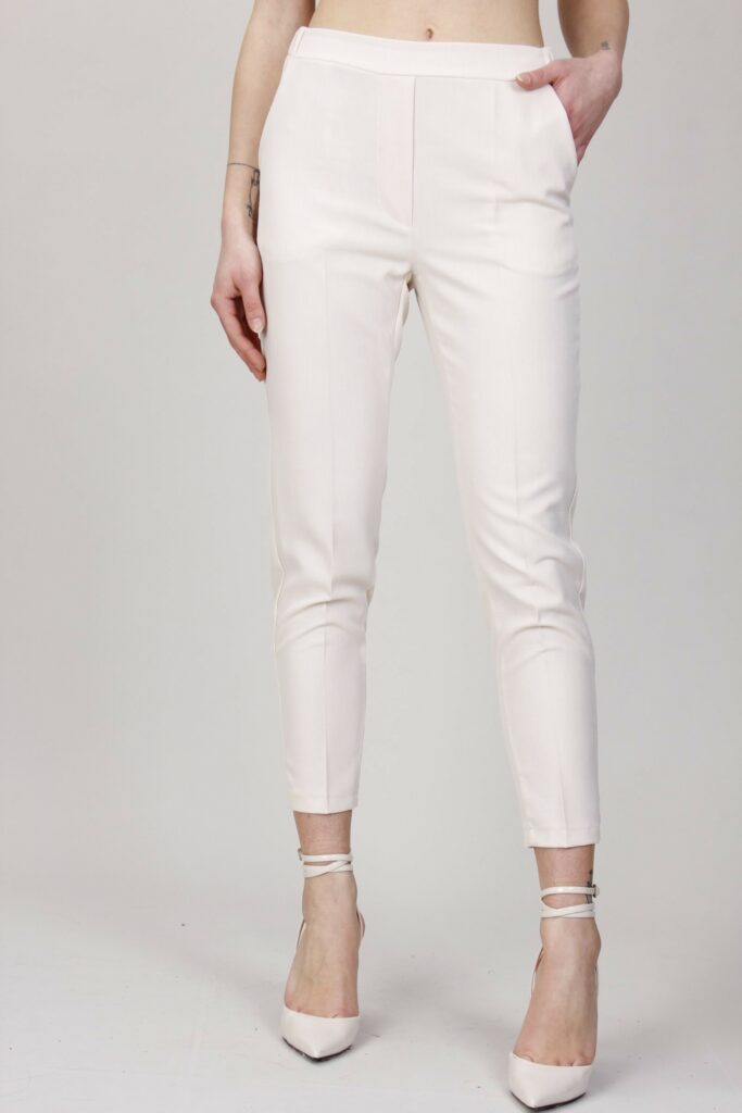 PANTALONI SARTORIALI ALLA CAVIGLIA - Avorio, S 