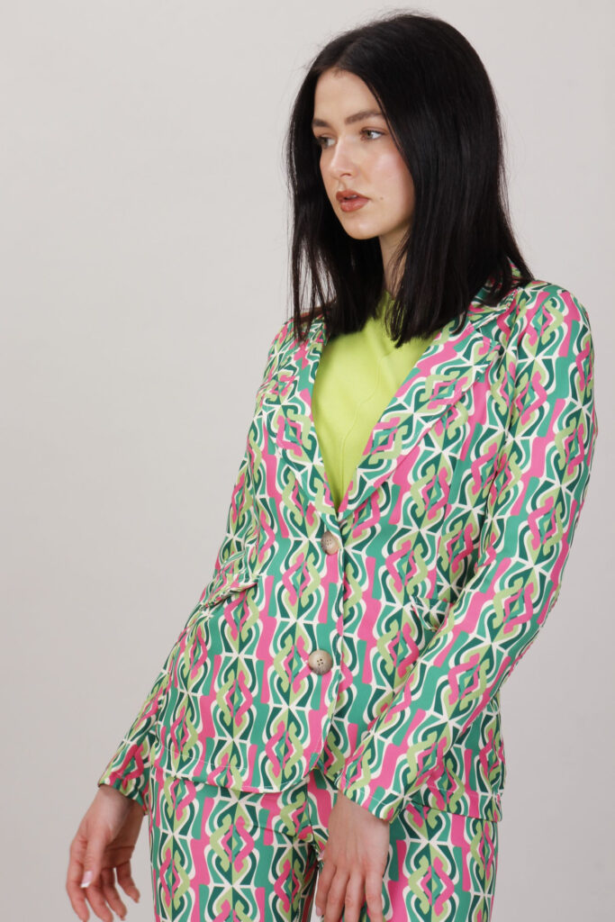 BLAZER CON STAMPA FANTASIA 
