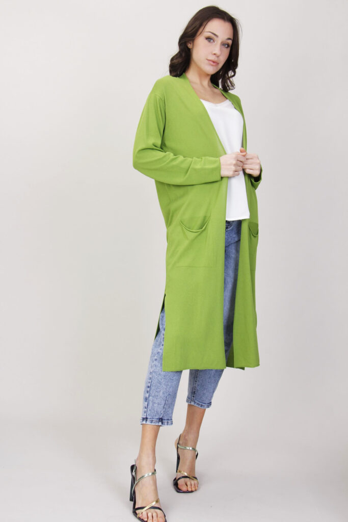 CARDIGAN IN MAGLIA CON TASCHE 