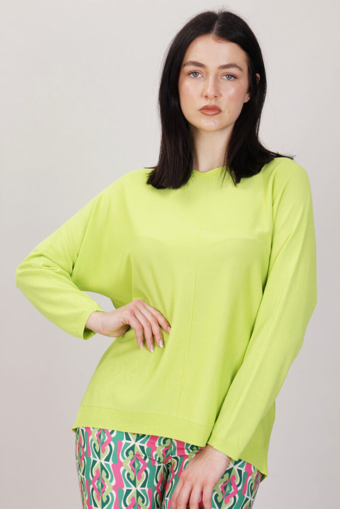 MAGLIA OVER CON FINITURE A COSTE 