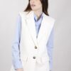 GILET IN COTONE - Ivory, S