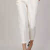 PANTALONI CON RISVOLTO SULL’ORLO - Cream, M