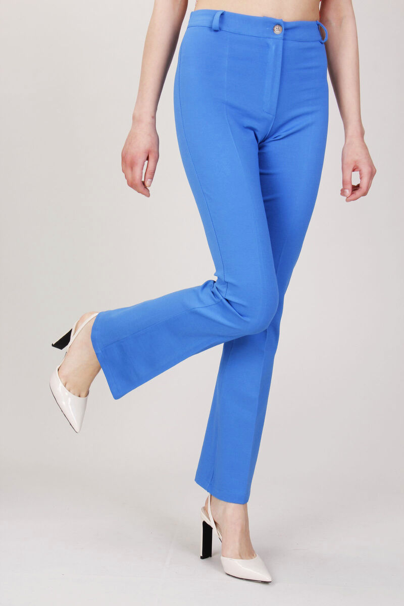 LU543234-60_TURCHESE PANTALONE PUNTO MILANO - Turquoise, M