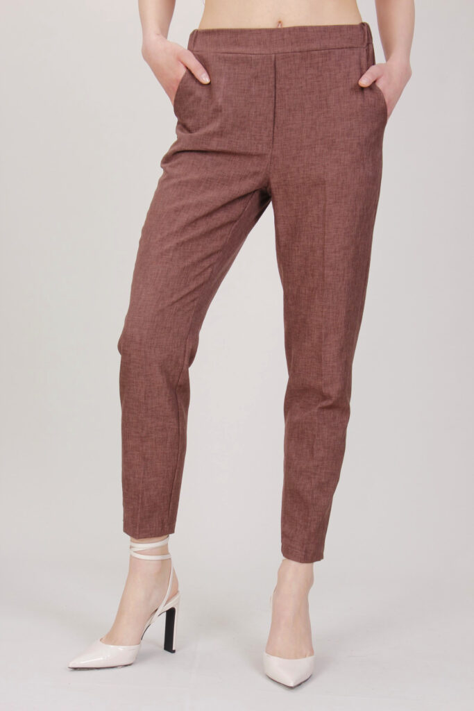 PANTALONI SARTORIALI ALLA CAVIGLIA - Marrone, S 