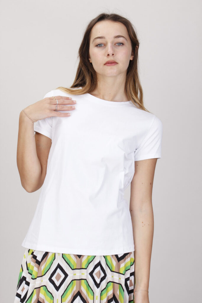 T-SHIRT IN COTONE - Bianco, TU 