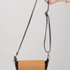 BORSA BICOLORE IN VERA PELLE - Cammello, TU