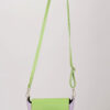 BORSA BICOLORE IN VERA PELLE - Verde, TU