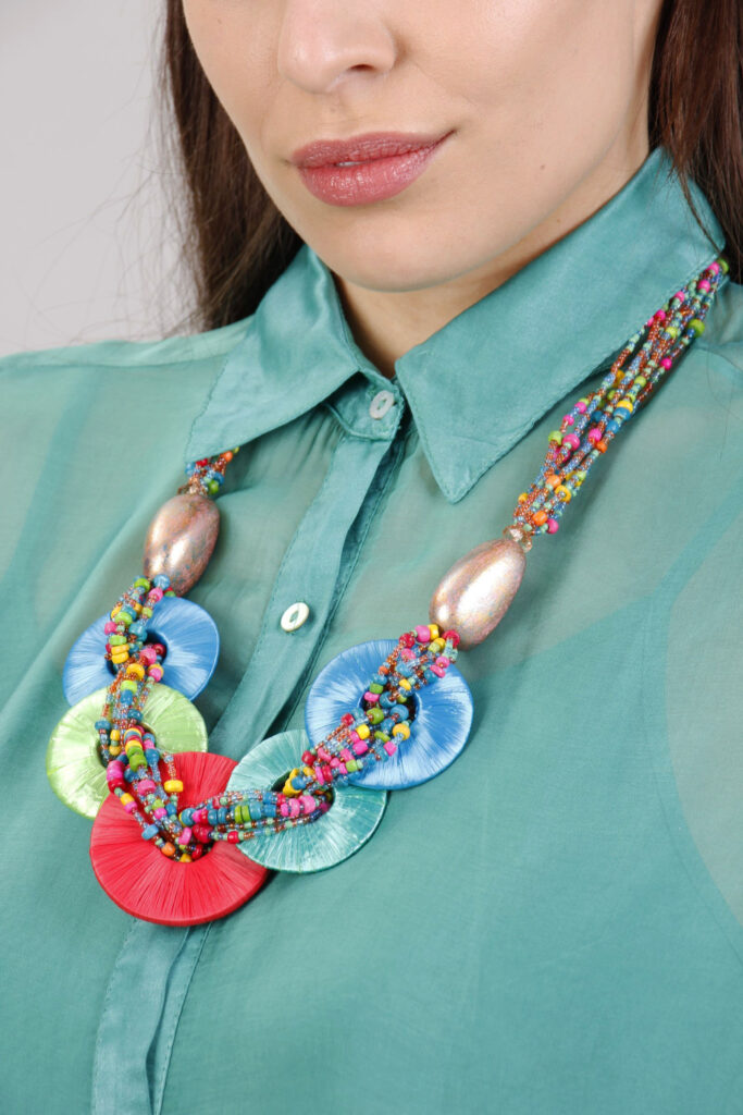 COLLANA PERLINE MULTICOLORE 