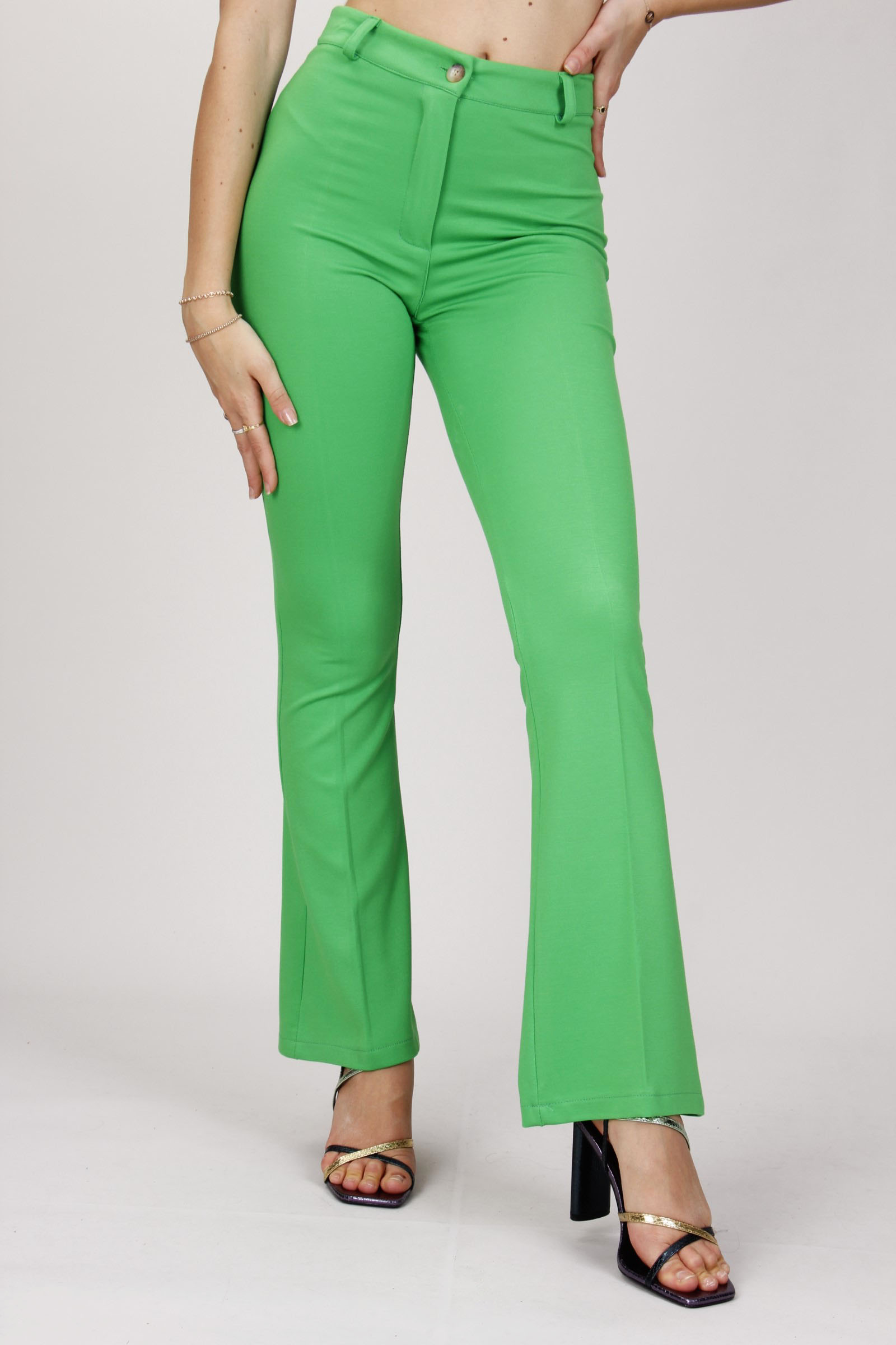 LU543234-60_VERDE-PRATO PANTALONE PUNTO MILANO - Green meadow, M