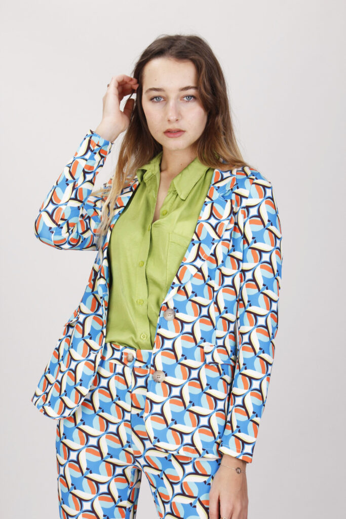 BLAZER CON STAMPA FANTASIA - Fantasía azul, S 