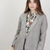 BLAZER MONOPETTO IN LINO - Green, M