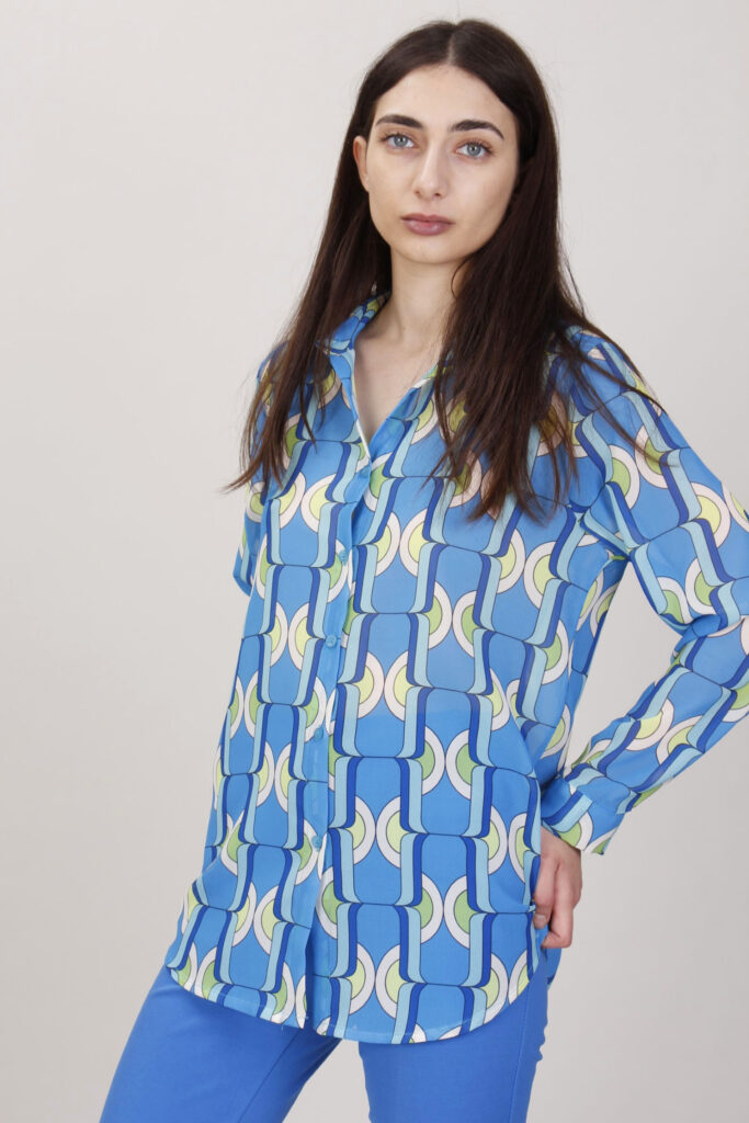 CAMICIA FANTASIA - Fantasía azul, TU 