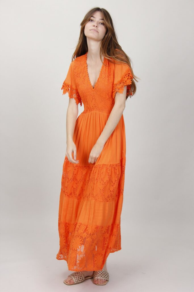 ABITO LUNGO PIZZO - Arancio, TU 