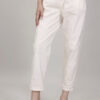 PANTALONE LEGGERO IN COTONE - Panna, M