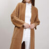 CARDIGAN-CAPPOTTO EFFETTO PELO - Cammello, TU