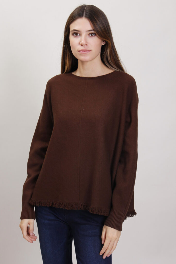 MAGLIA OVERSIZE CON FRANGE - Moro, TU 