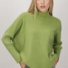 MAGLIONE DOLCEVITA CON COSTINE - Pistacchio, TU