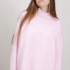 MAGLIONE DOLCEVITA CON COSTINE - Rosa, TU