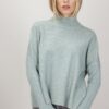 MAGLIONE DOLCEVITA CON COSTINE - Salvia, TU