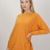 MAGLIA CON SCOLLO A BARCHETTA - Arancio, TU