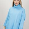 MAGLIONE OVERSIZE CON TASCHE - Turchese, TU