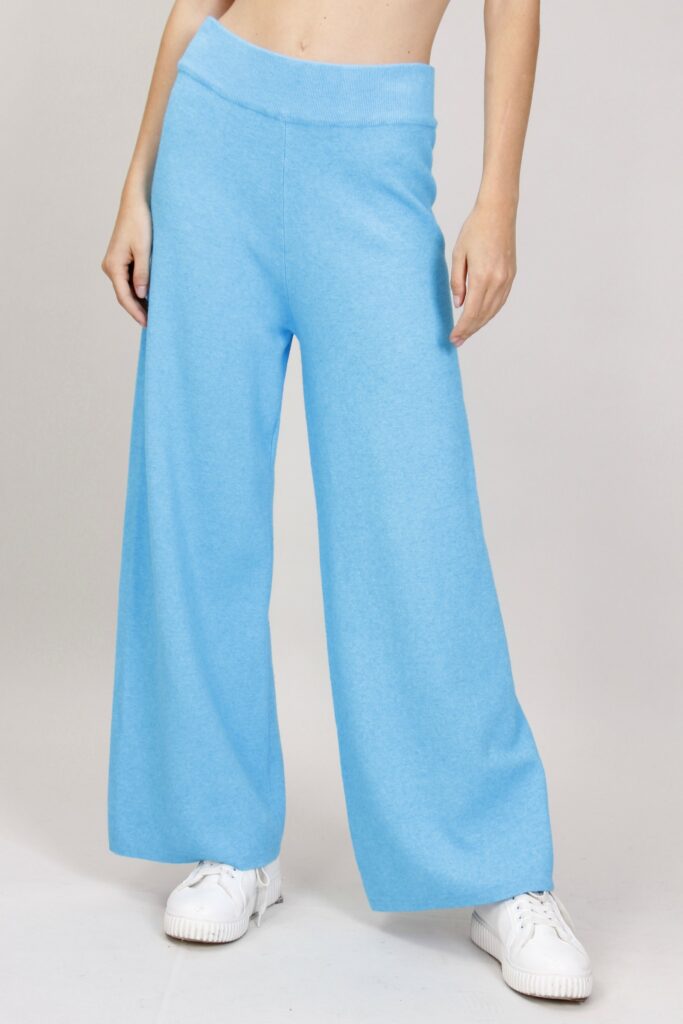 PANTALONI A PALAZZO IN MAGLIA 