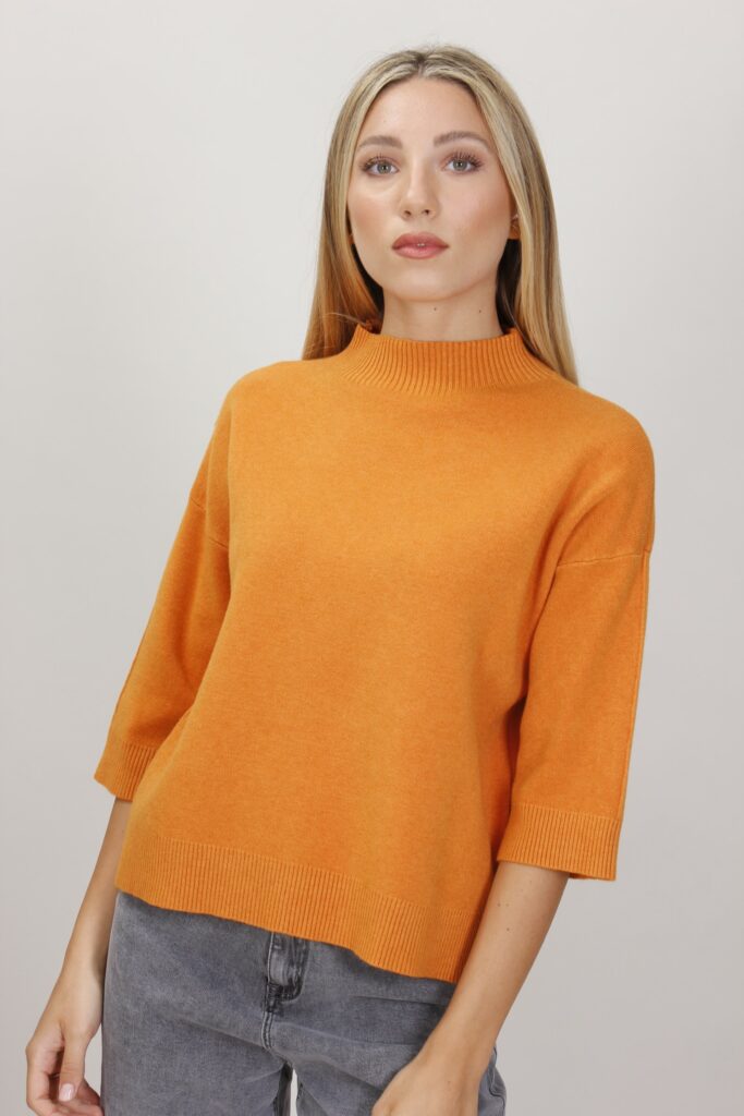 MAGLIA MANICHE 3/4 - Arancio, TU 