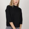 MAGLIA MANICHE 3/4 - Nero, TU