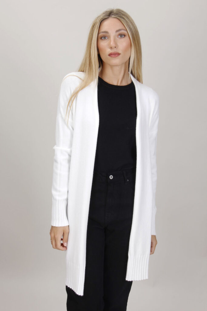 CARDIGAN CON DETTAGLI A COSTE - Panna, TU 