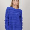MAGLIA CON FRANGE - Bluette, TU