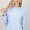 MAGLIA CON FRANGE - Celeste, TU