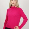MAGLIA A COLLO ALTO CON COSTE - Fucsia, TU