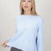 MAGLIA CON TASCA - Celeste, TU