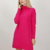 ABITO IN MAGLIA A COLLO ALTO - Fucsia, TU