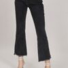 JEANS A TROMBETTA CON ORLO SFRANGIATO - Nero, XS