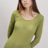 MAGLIA GIROCOLLO IN MISTO CASHMERE ORLO ARROTOLATO - Pistachio Green, TU