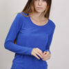 MAGLIA MISTO CASHMERE ORLO RIFINITO - Bluette, TU
