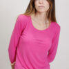 MAGLIA MISTO CASHMERE ORLO RIFINITO - Fucsia, TU