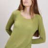 MAGLIA MISTO CASHMERE ORLO RIFINITO - Pistachio Green, TU