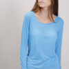 MAGLIA MISTO CASHMERE ORLO RIFINITO - Blue Turquoise, TU