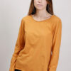 MAGLIA BASICA A MANICHE LUNGHE - Arancio, TU