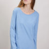 MAGLIA BASICA A MANICHE LUNGHE - Azzurro, TU