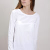 MAGLIA BASICA A MANICHE LUNGHE - Bianco, TU