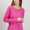 MAGLIA BASICA A MANICHE LUNGHE - Fucsia, TU