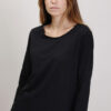 MAGLIA BASICA A MANICHE LUNGHE - Nero, TU